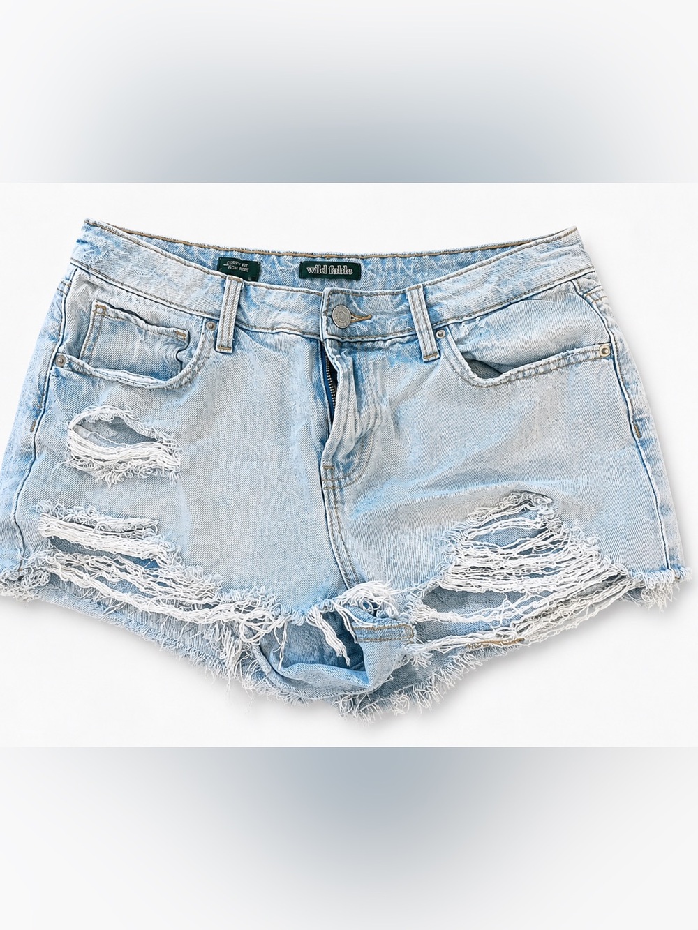 wild fable Light Wash Ripped Denim Shorts